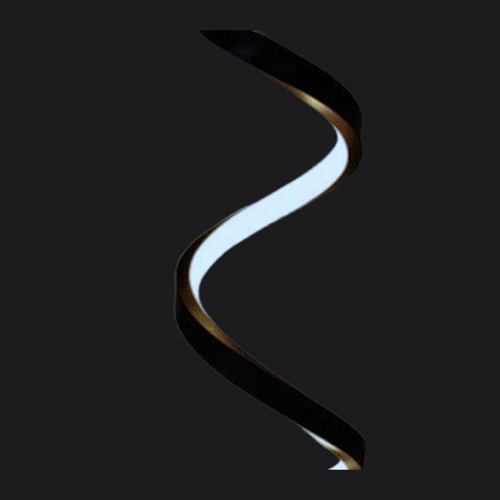 Spiral LED table lamp spiral detail