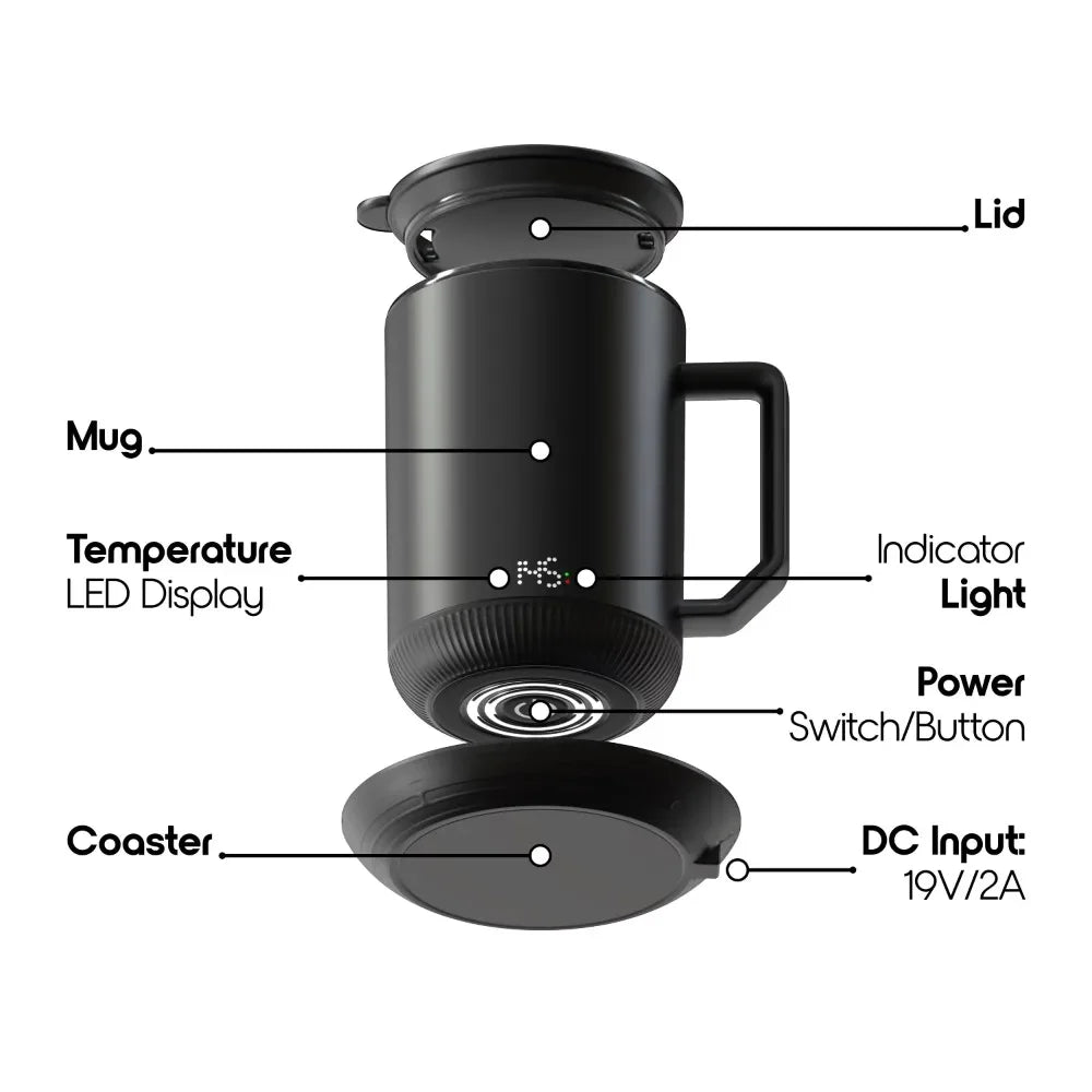 Smart Coffee Mug Warmer Charging Coaster 12 Oz