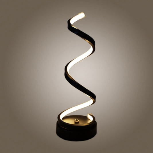 LED Curved Spiral Table Lamp