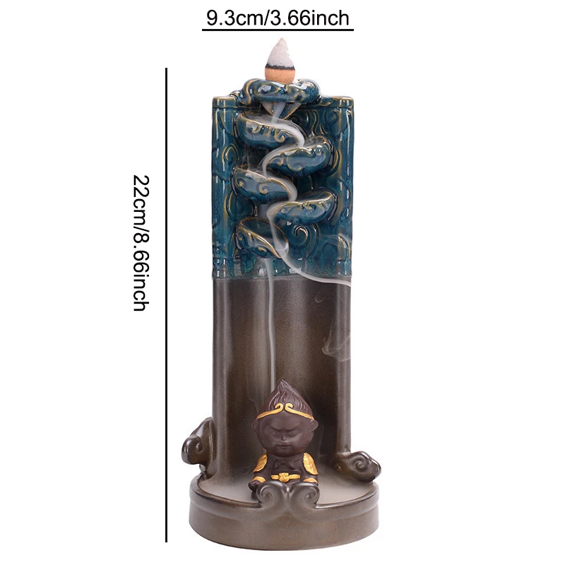 Monkey King Ceramic Backflow Incense Burner