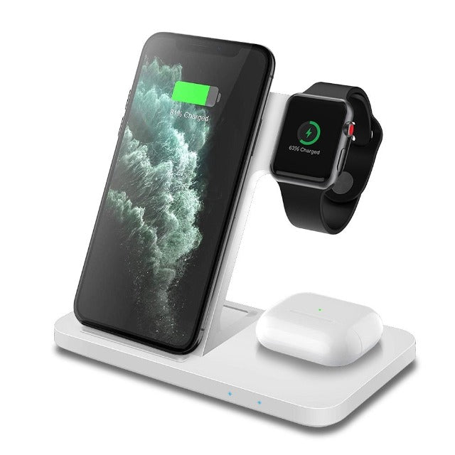 Space-Saving 3-in-1 Fast Wireless Charger