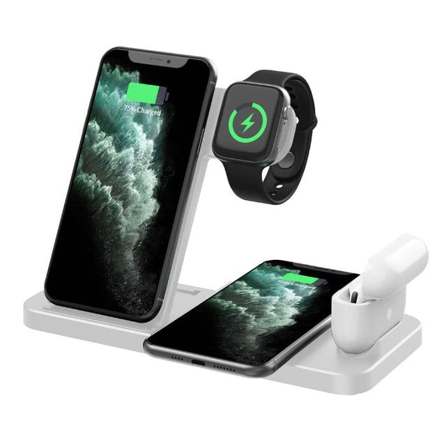 Space-Saving 4-in-1 Fast Wireless Charger