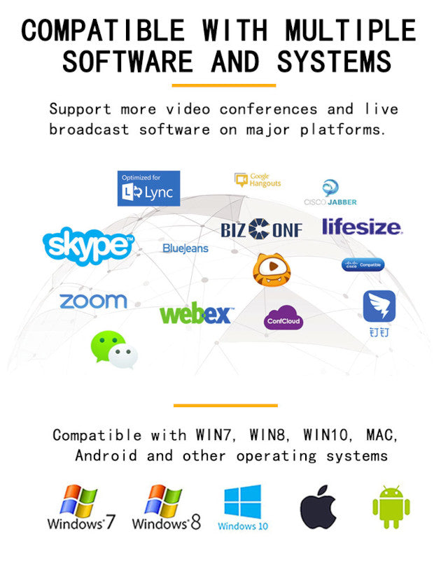 4K Webcam Portable With Microphone and Light