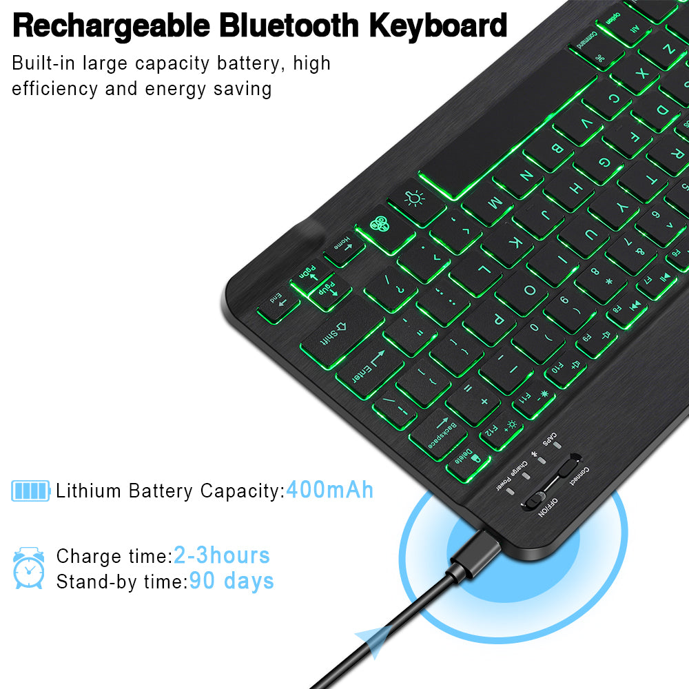 RGB Bluetooth Keyboard and Mouse Rechargeable Wireless Backlight