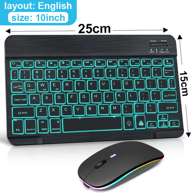 RGB Bluetooth Keyboard and Mouse Rechargeable Wireless Backlight
